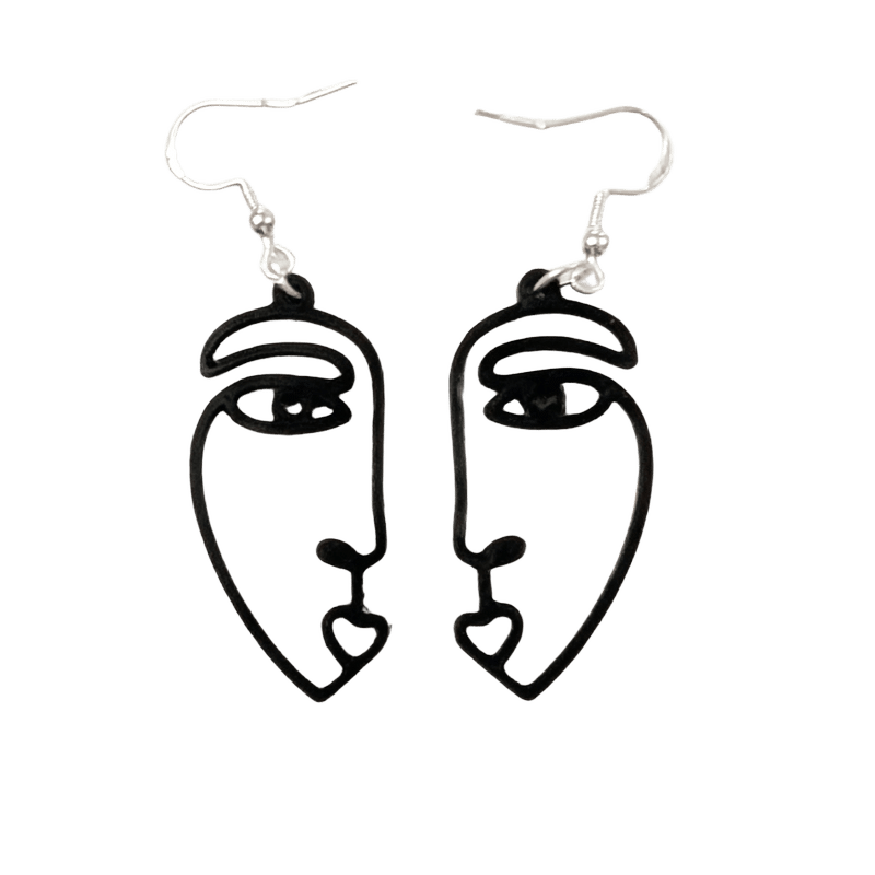 Picasso Inspired 3D Printed Earrings